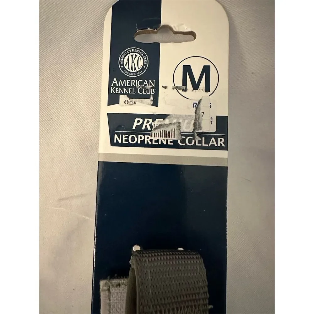 American Kennel Club Adjustable Neoprene Dog Collar Medium Unisex Green